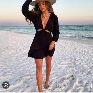 L Space Feelin Fine Dress in Black Size S